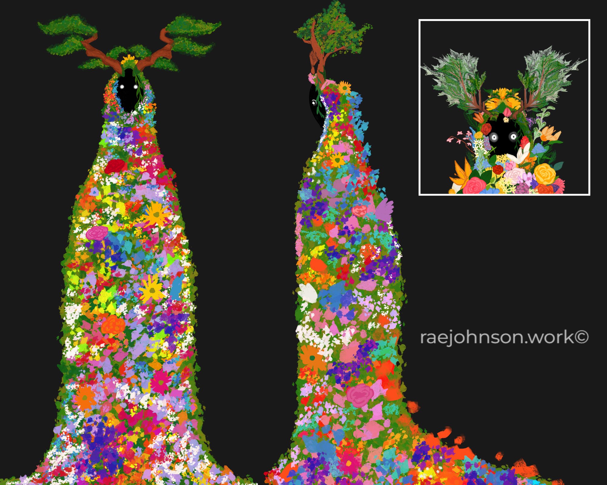 Floral character concept art