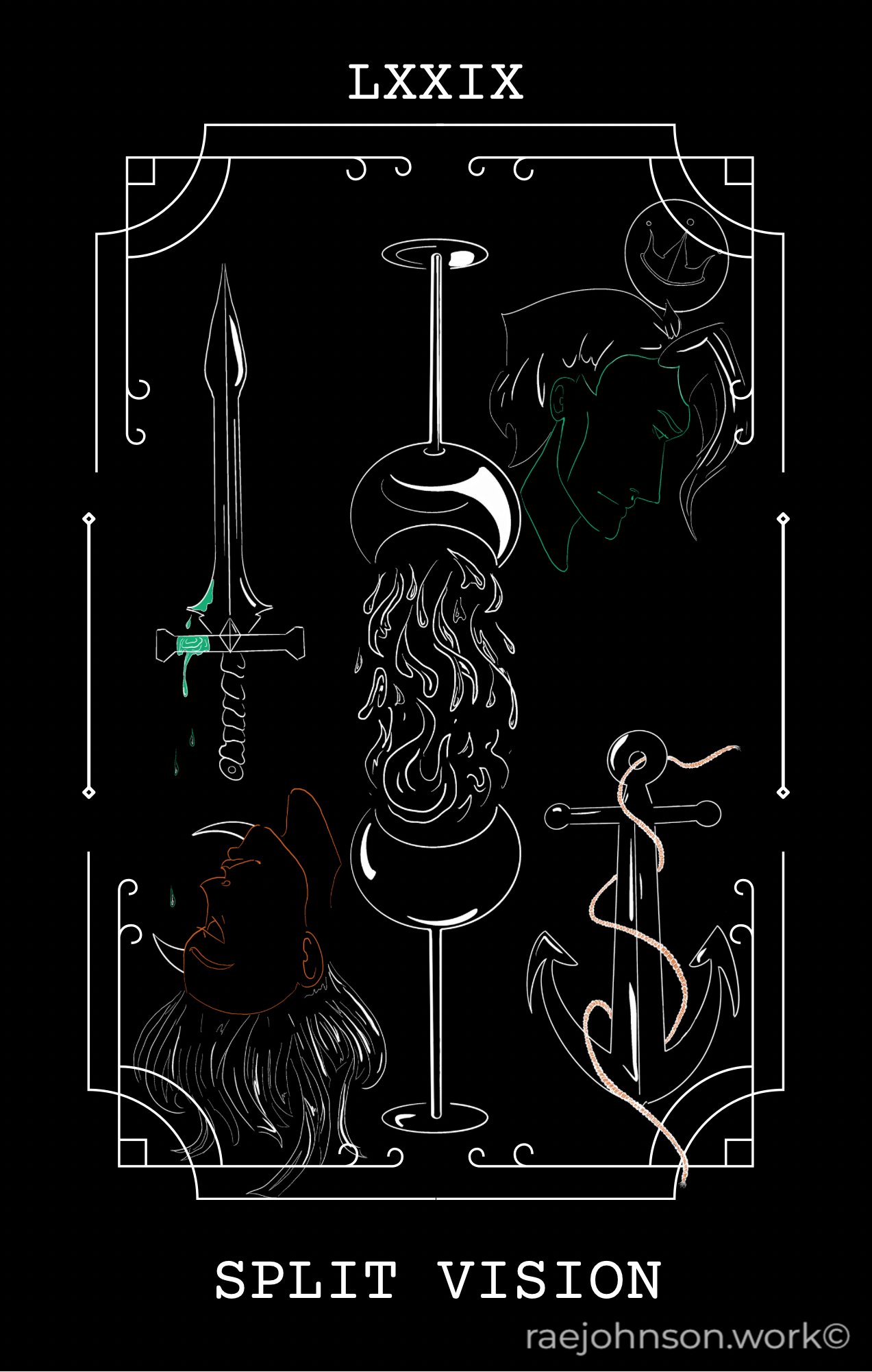 Split Vision line art version